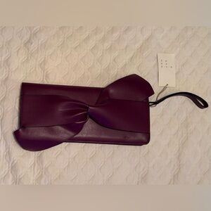a new day Purple Clutch with Bow Accent